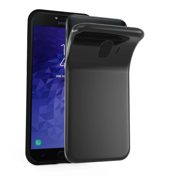 Samsung Galaxy J4 2018 Suojakuori Suojakotelo valmistettu joustavasta TPU-silikonista MUSTA
