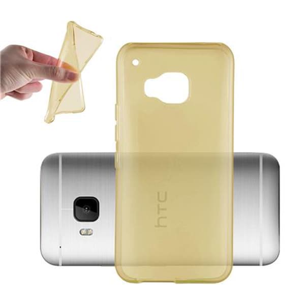 HTC ONE M9 Suojakuori Suojakotelo valmistettu joustavasta TPU-silikonista LÄPINÄKYVÄ KULLA