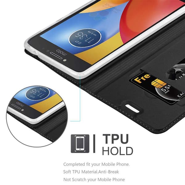 Deksel til Motorola MOTO E4 Lommebokdeksel med magnetisk lukking, stativfunksjon og kortlomme
