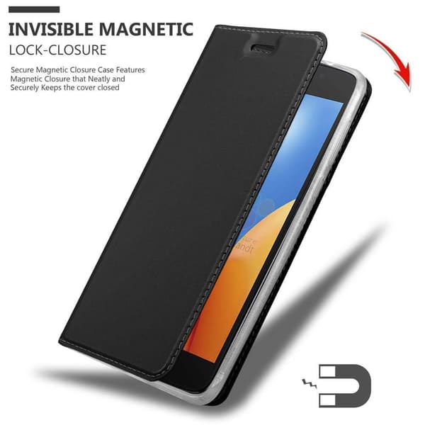 Deksel til Motorola MOTO E4 Lommebokdeksel med magnetisk lukking, stativfunksjon og kortlomme