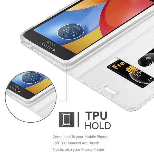 Deksel til Motorola MOTO E4 Lommebokdeksel med magnetisk lukking, stativfunksjon og kortlomme