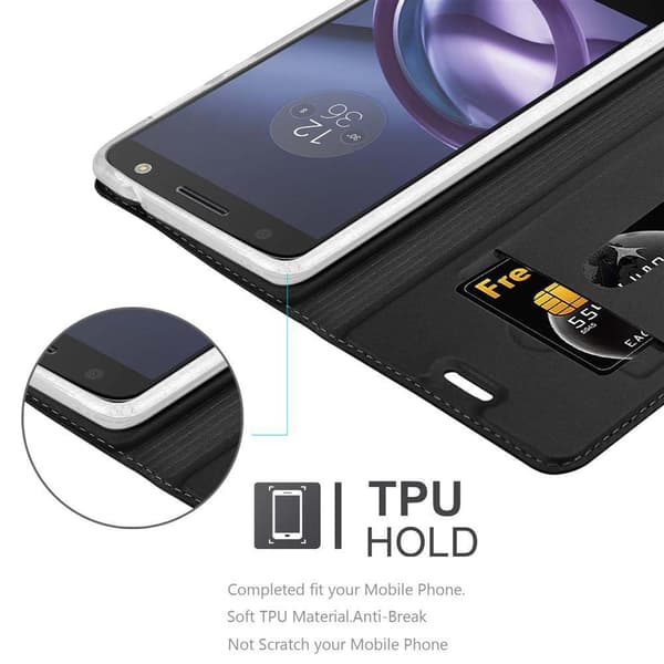Motorola MOTO Z PLAY Skal Fodral med magnetisk stängning, ståfunktion och kortficka Mobilskydd