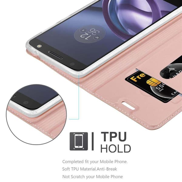 Motorola MOTO Z PLAY Skal Fodral med magnetisk stängning, ståfunktion och kortficka Mobilskydd