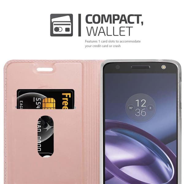 Motorola MOTO Z PLAY Skal Fodral med magnetisk stängning, ståfunktion och kortficka Mobilskydd