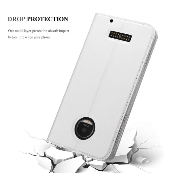 Motorola MOTO Z PLAY Skal Fodral med magnetisk stängning, ståfunktion och kortficka Mobilskydd