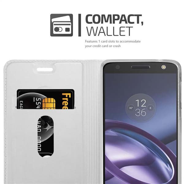 Motorola MOTO Z PLAY Skal Fodral med magnetisk stängning, ståfunktion och kortficka Mobilskydd