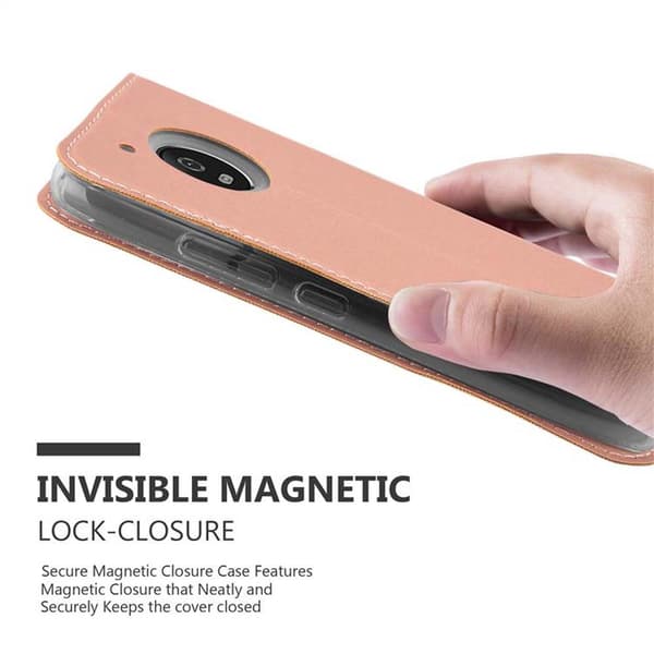 Motorola MOTO G5 Skal Fodral med magnetisk stängning, ståfunktion och kortficka Mobilskydd