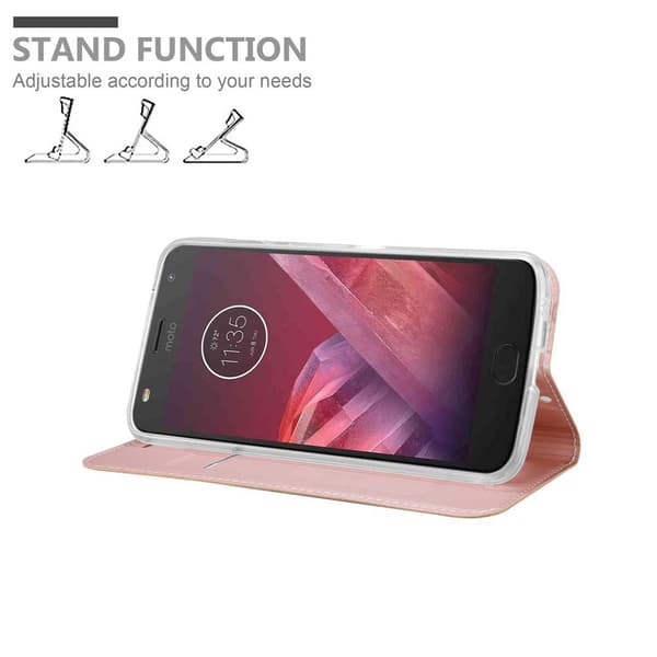 Motorola MOTO Z2 PLAY / Z2 FORCE Suojakotelo Suojakuori Lompakkokotelo Matkapuhelinkotelo jossa magneettisuljenta, jalusta-toiminto ja korttitasku