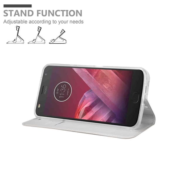 Motorola MOTO Z2 PLAY / Z2 FORCE Suojakotelo Suojakuori Lompakkokotelo Matkapuhelinkotelo jossa magneettisuljenta, jalusta-toiminto ja korttitasku