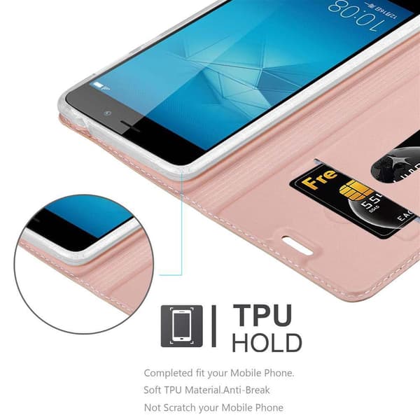 Deksel til Honor 5C Lommebokdeksel med magnetisk lukking, stativfunksjon og kortlomme