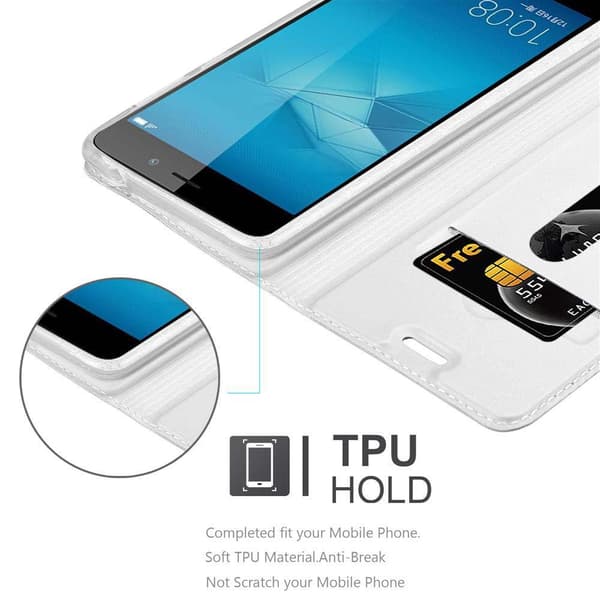 Deksel til Honor 5C Lommebokdeksel med magnetisk lukking, stativfunksjon og kortlomme