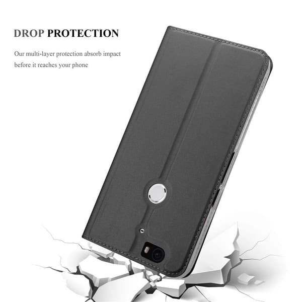 Huawei Google NEXUS 6P Suojakotelo Suojakuori Lompakkokotelo Matkapuhelinkotelo jossa magneettisuljenta, jalusta-toiminto ja korttitasku