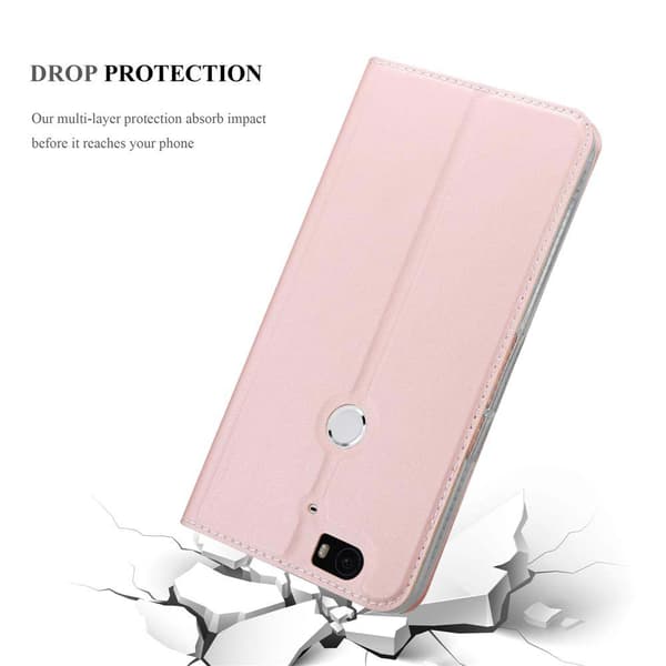 Huawei Google NEXUS 6P Suojakotelo Suojakuori Lompakkokotelo Matkapuhelinkotelo jossa magneettisuljenta, jalusta-toiminto ja korttitasku
