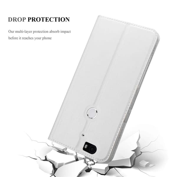 Huawei Google NEXUS 6P Skal Fodral med magnetisk stängning, ståfunktion och kortficka Mobilskydd