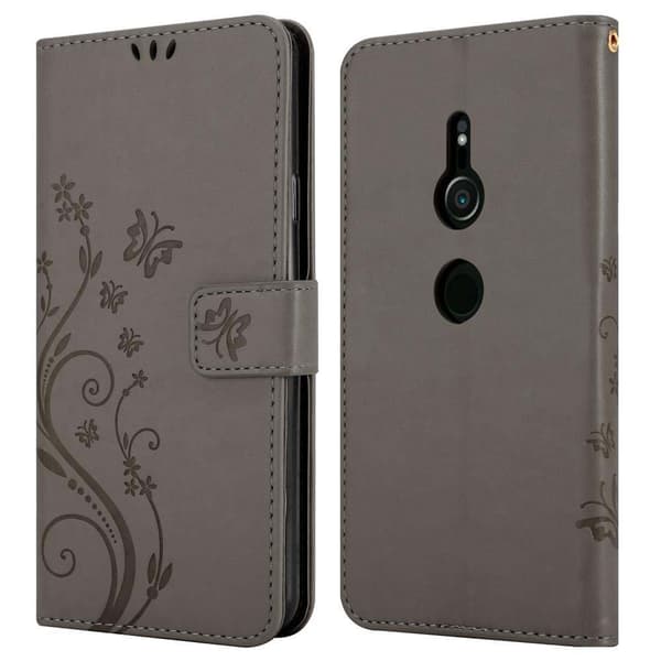 Sony Xperia XZ2 Skal Fodral i blomdesign Mobilskydd Case Cover med magnetisk stängning, ståfunktion och kortplatser