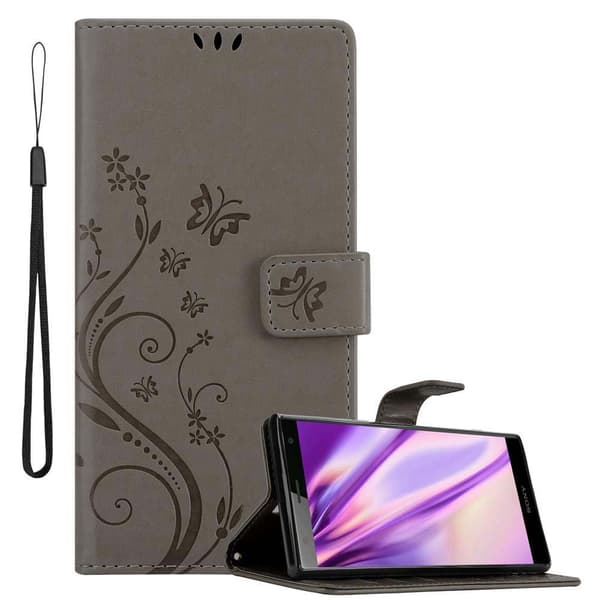 Sony Xperia XZ2 Skal Fodral i blomdesign Mobilskydd Case Cover med magnetisk stängning, ståfunktion och kortplatser