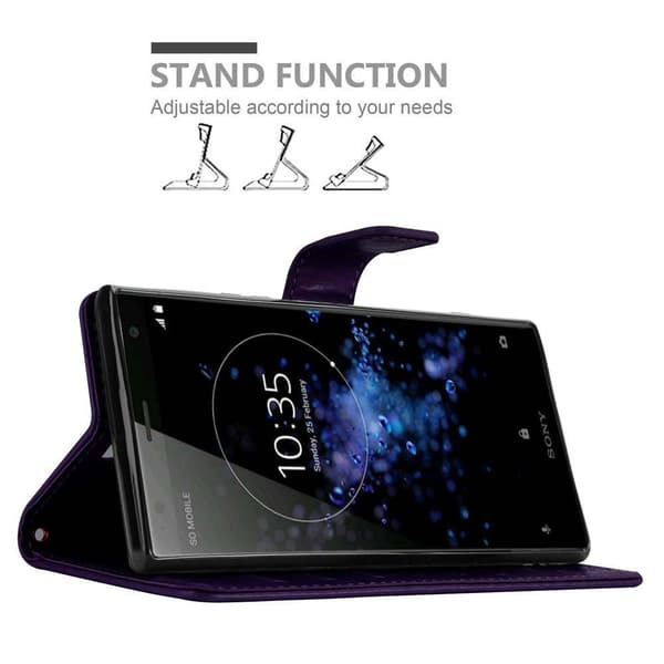 Sony Xperia XZ2 Skal Fodral i blomdesign Mobilskydd Case Cover med magnetisk stängning, ståfunktion och kortplatser