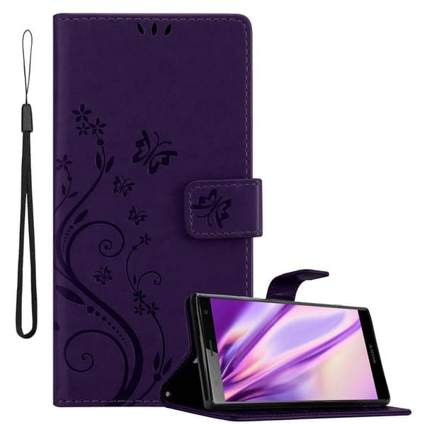 Sony Xperia XZ2 Skal Fodral i blomdesign Mobilskydd Case Cover med magnetisk stängning, ståfunktion och kortplatser