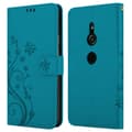 Miniatyrbild 9 av 9: Sony Xperia XZ2 Skal Fodral i blomdesign Mobilskydd Case Cover med magnetisk stängning, ståfunktion och kortplatser