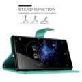 Pikkukuva 7 / 11: Sony Xperia XZ2 Suojakotelo Suojakuori Lompakkokotelo Matkapuhelinkotelo Kukat jossa on magneettisuljenta, jalusta-toiminto ja korttipaikat
