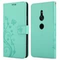 Miniatyrbild 9 av 9: Sony Xperia XZ2 Skal Fodral i blomdesign Mobilskydd Case Cover med magnetisk stängning, ståfunktion och kortplatser