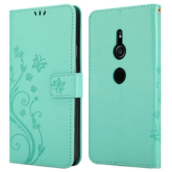 Sony Xperia XZ2 Pungetui Cover Blomster ()