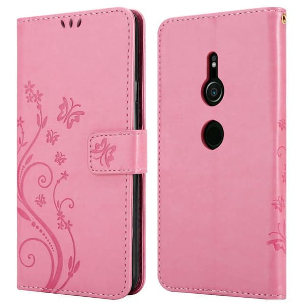 Sony Xperia XZ2 Skal Fodral i blomdesign Mobilskydd Case Cover med magnetisk stängning, ståfunktion och kortplatser