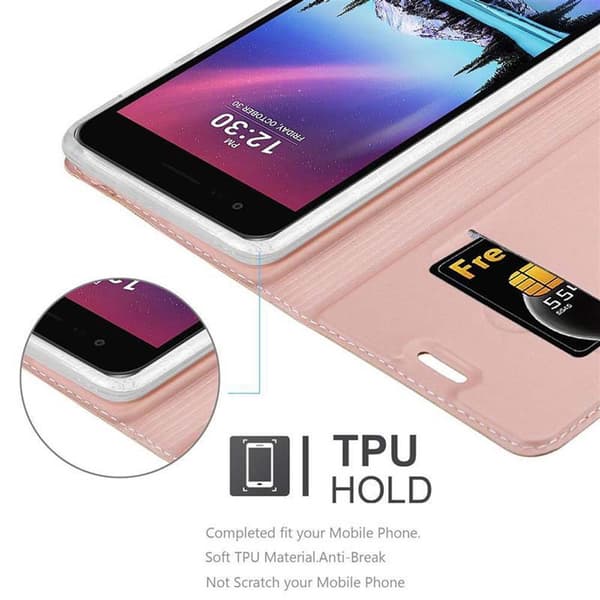 LG K4 2017 Suojakotelo Suojakuori Lompakkokotelo Matkapuhelinkotelo jossa magneettisuljenta, jalusta-toiminto ja korttitasku