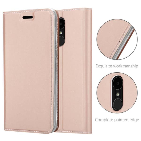 LG K4 2017 Suojakotelo Suojakuori Lompakkokotelo Matkapuhelinkotelo jossa magneettisuljenta, jalusta-toiminto ja korttitasku