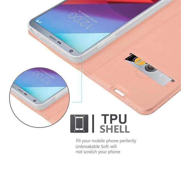 LG G6 Suojakotelo Suojakuori Lompakkokotelo Matkapuhelinkotelo jossa magneettisuljenta, jalusta-toiminto ja korttitasku