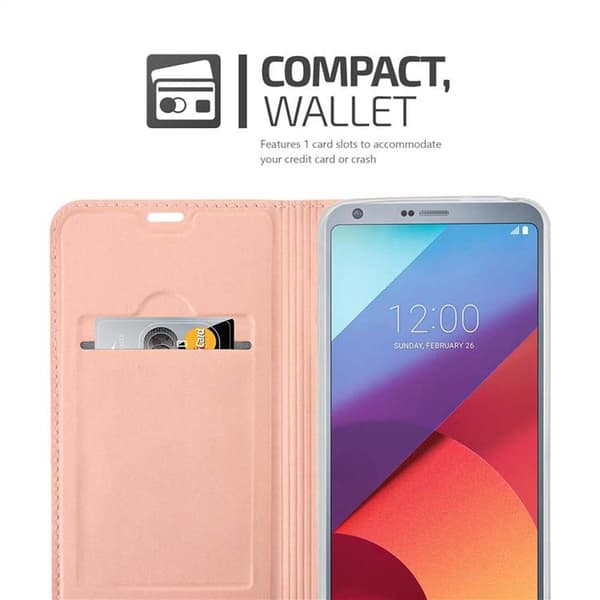 LG G6 Suojakotelo Suojakuori Lompakkokotelo Matkapuhelinkotelo jossa magneettisuljenta, jalusta-toiminto ja korttitasku