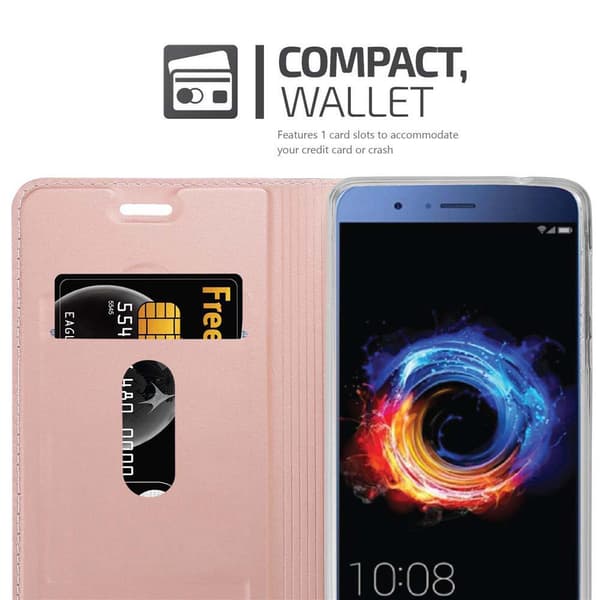 Honor 8 PRO Skal Fodral med magnetisk stängning, ståfunktion och kortficka Mobilskydd