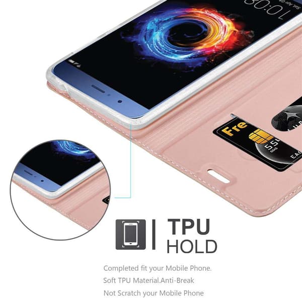 Honor 8 PRO Skal Fodral med magnetisk stängning, ståfunktion och kortficka Mobilskydd