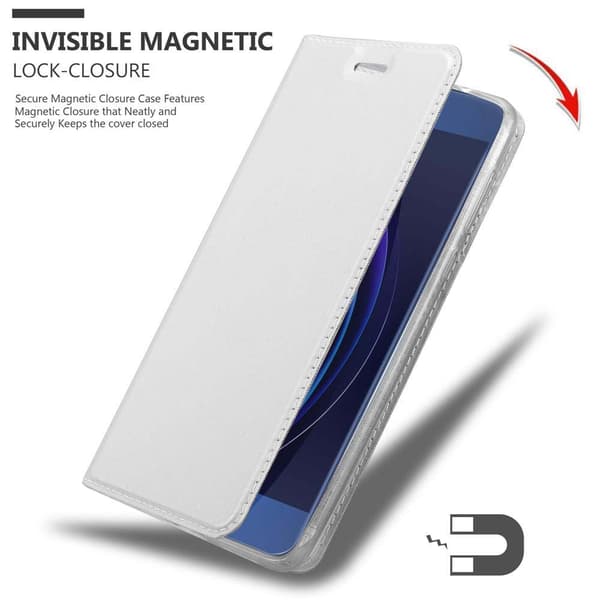 Deksel til Honor 8 / 8 PREMIUM Lommebokdeksel med magnetisk lukking, stativfunksjon og kortlomme