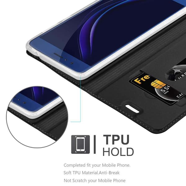 Honor 8 / 8 PREMIUM Suojakotelo Suojakuori Lompakkokotelo Matkapuhelinkotelo jossa magneettisuljenta, jalusta-toiminto ja korttitasku
