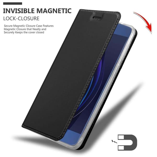 Honor 8 / 8 PREMIUM Suojakotelo Suojakuori Lompakkokotelo Matkapuhelinkotelo jossa magneettisuljenta, jalusta-toiminto ja korttitasku