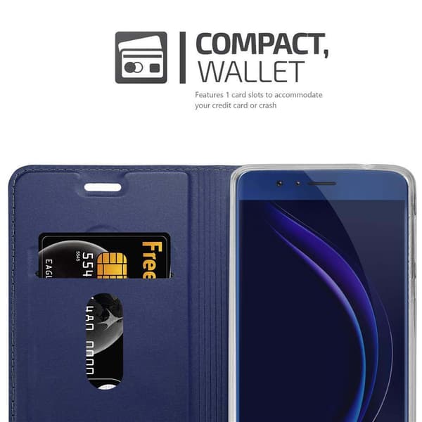 Honor 8 / 8 PREMIUM Suojakotelo Suojakuori Lompakkokotelo Matkapuhelinkotelo jossa magneettisuljenta, jalusta-toiminto ja korttitasku