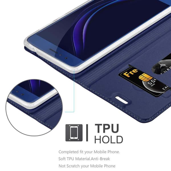 Deksel til Honor 8 / 8 PREMIUM Lommebokdeksel med magnetisk lukking, stativfunksjon og kortlomme