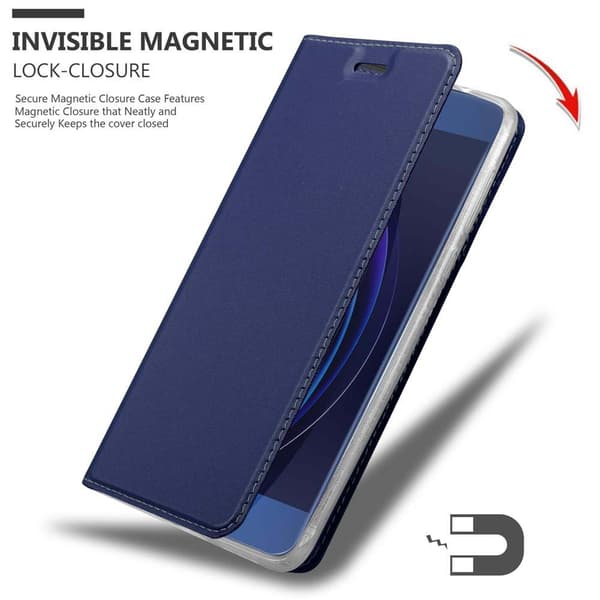 Deksel til Honor 8 / 8 PREMIUM Lommebokdeksel med magnetisk lukking, stativfunksjon og kortlomme
