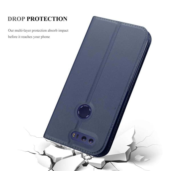 Deksel til Honor 8 / 8 PREMIUM Lommebokdeksel med magnetisk lukking, stativfunksjon og kortlomme