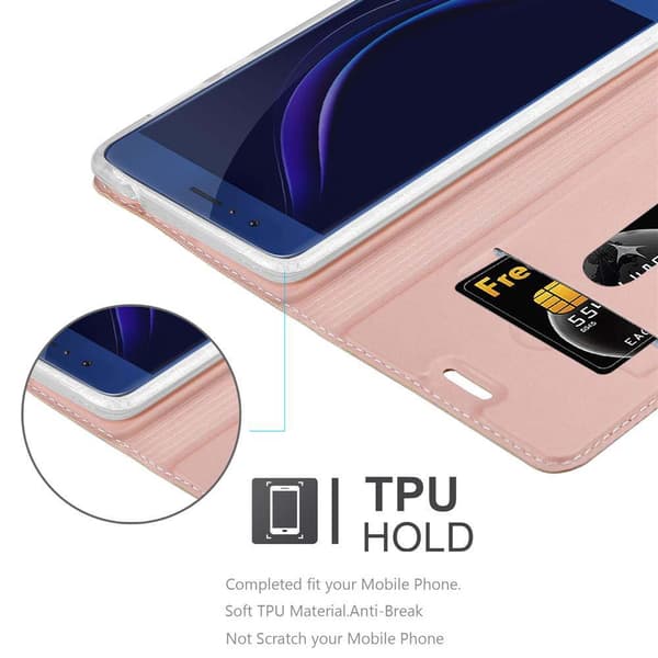 Honor 8 / 8 PREMIUM Suojakotelo Suojakuori Lompakkokotelo Matkapuhelinkotelo jossa magneettisuljenta, jalusta-toiminto ja korttitasku