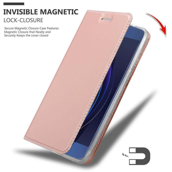 Deksel til Honor 8 / 8 PREMIUM Lommebokdeksel med magnetisk lukking, stativfunksjon og kortlomme
