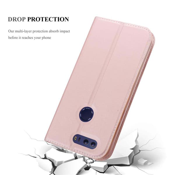 Deksel til Honor 8 / 8 PREMIUM Lommebokdeksel med magnetisk lukking, stativfunksjon og kortlomme