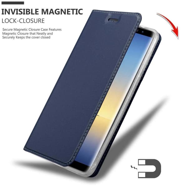 Deksel til Samsung Galaxy NOTE 8 Lommebokdeksel med magnetisk lukking, stativfunksjon og kortlomme