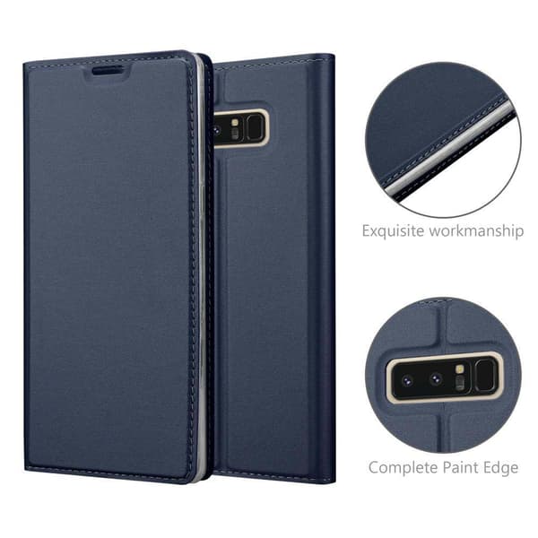 Samsung Galaxy NOTE 8 Skal Fodral med magnetisk stängning, ståfunktion och kortficka Mobilskydd