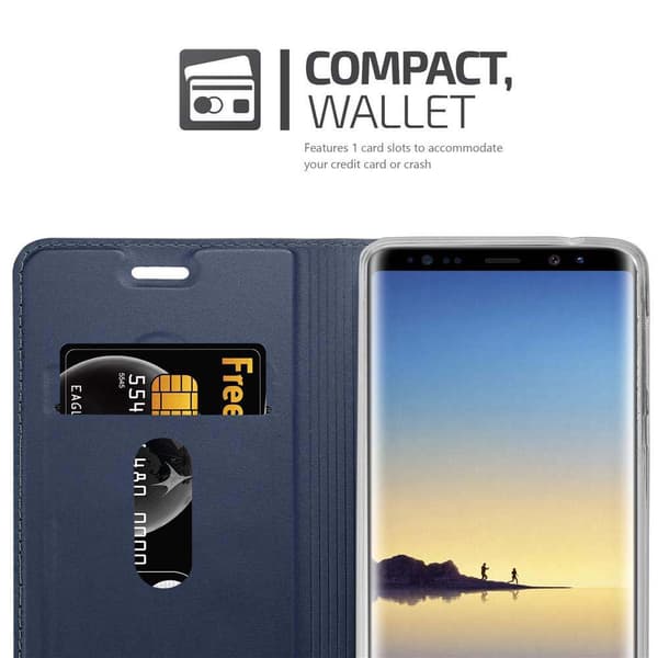 Deksel til Samsung Galaxy NOTE 8 Lommebokdeksel med magnetisk lukking, stativfunksjon og kortlomme