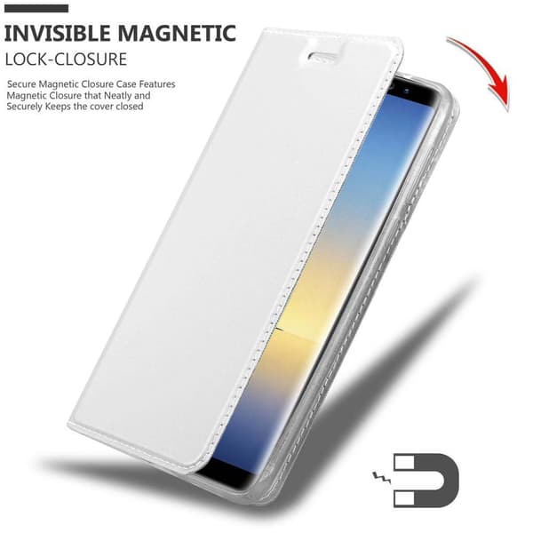 Deksel til Samsung Galaxy NOTE 8 Lommebokdeksel med magnetisk lukking, stativfunksjon og kortlomme