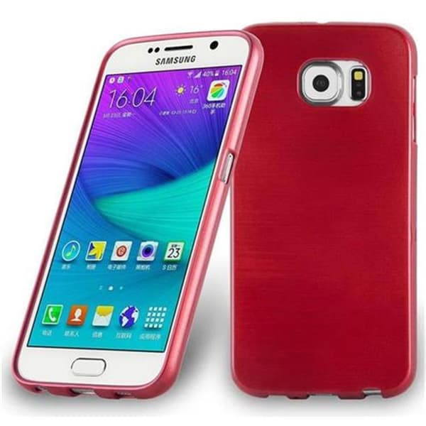 Samsung Galaxy S6 Skal Fodral Case Cover Skyddsfodral Fodral Mobilskydd av flexibelt TPU-silikon RÖD