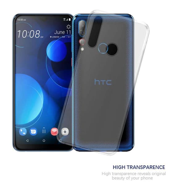HTC Desire 19 PLUS Suojakuori Suojakotelo valmistettu joustavasta TPU-silikonista