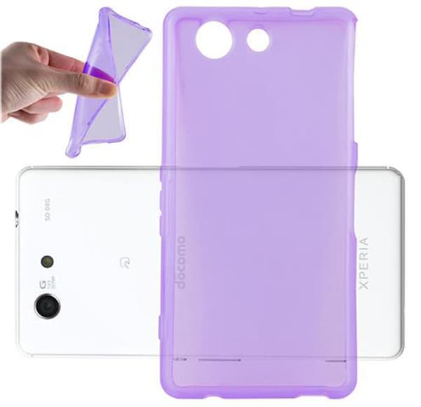 Sony Xperia Z4 MINI / Z3 PLUS COMPACT Cover Case Etui () Transparent Lilla